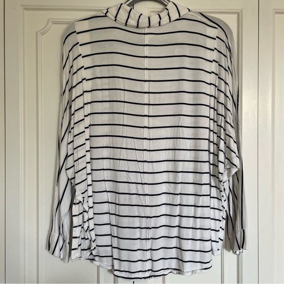 Free People Split Front Striped Shirt - Picture 4 of 5